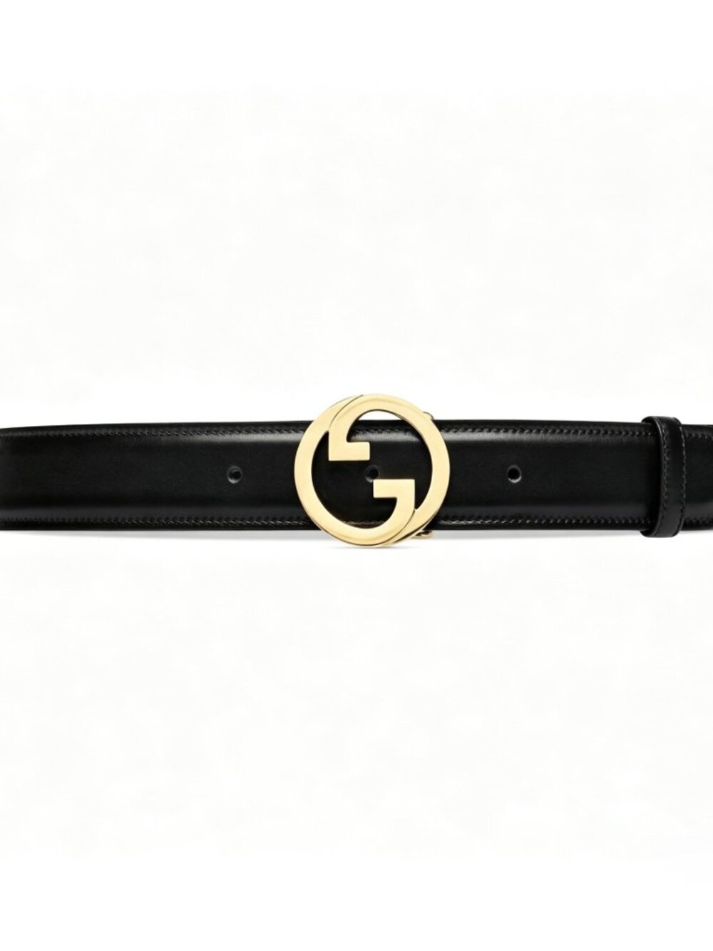 Gucci Women’s Interlocking G Ciny Lux Calfskin W30mm Belt Black 90cm 690557